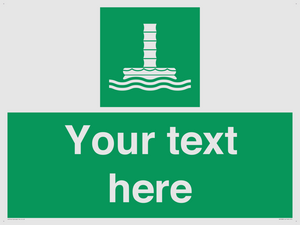 Custom sign safe condition Evacuation chute 